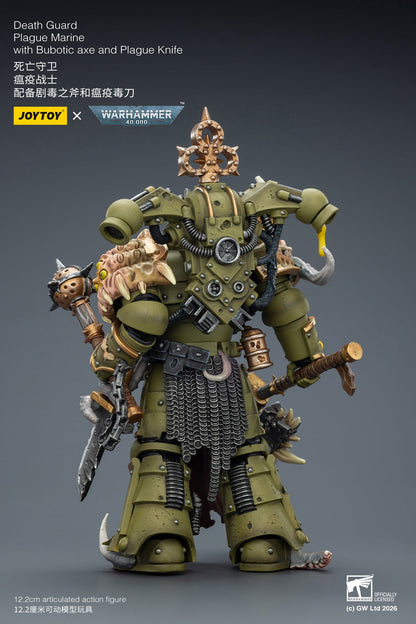 (5 MAR CUT OFF)Death Guard Plague Marine Champion / Death Guard Plague Marine - "Warhammer 40k" 1/18 Action Figure By JOYTOY