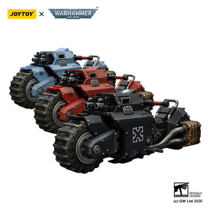 (15 MAR CUTOFF) Raider-pattern Combat Bike with twin-linked bolt rifles-Warhammer 40k 1/18 Action Figure By JOYTOY