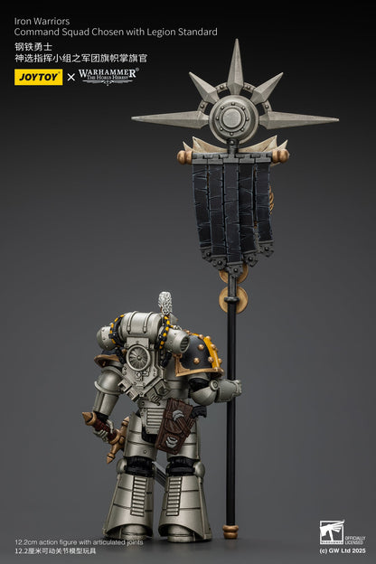 Iron Warriors Command Squad Chosen with Legion Standard - 1/18 Warhammer The Horus Heresy Action Figure By JOYTOY