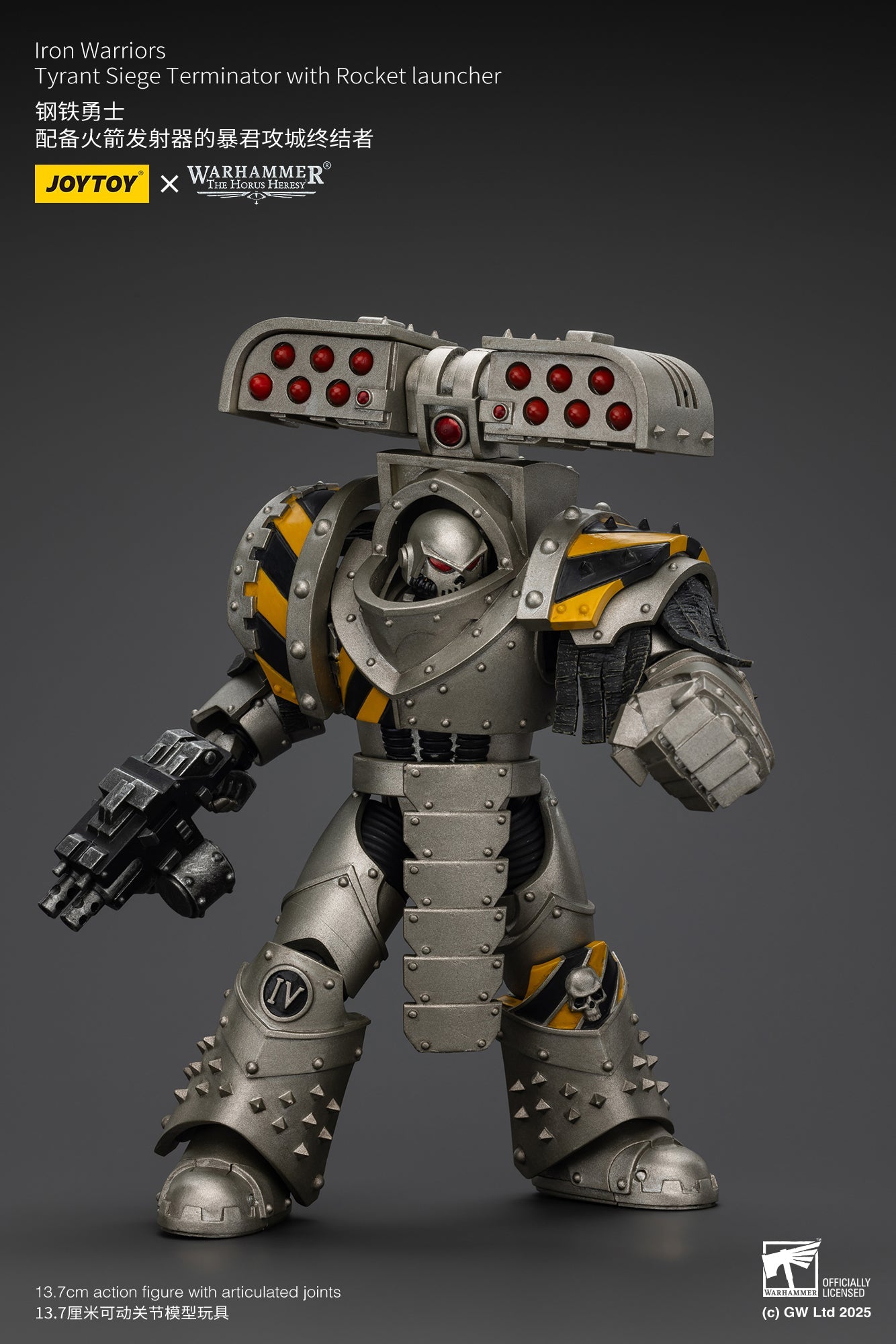 Iron Warriors Tyrant Siege Terminator - Warhammer "The Horus Heresy"1/18 Action Figure By JOYTOY