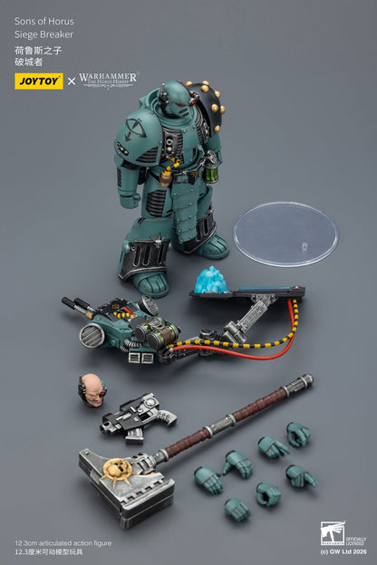 (5 MAR CUT OFF) Sons of Horus Tybalt Marr Captain of the 18th Company & Sons of Horus Siege Breaker- Warhammer "The Horus Heresy" Action Figure By JOYTOY