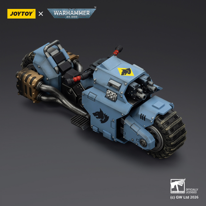 (15 MAR CUTOFF) Raider-pattern Combat Bike with twin-linked bolt rifles-Warhammer 40k 1/18 Action Figure By JOYTOY