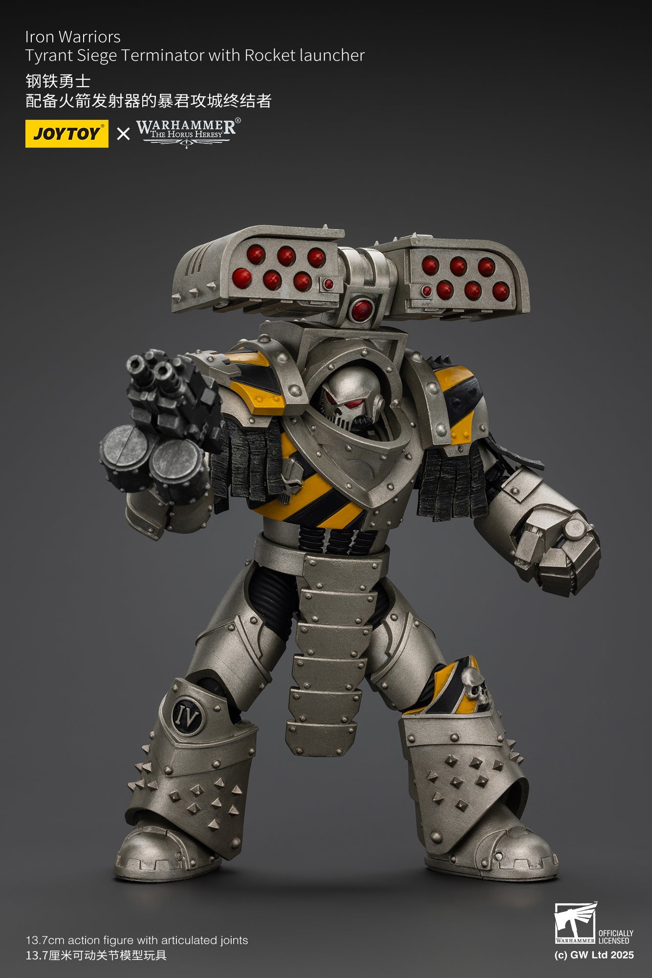 Iron Warriors Tyrant Siege Terminator - Warhammer "The Horus Heresy"1/18 Action Figure By JOYTOY