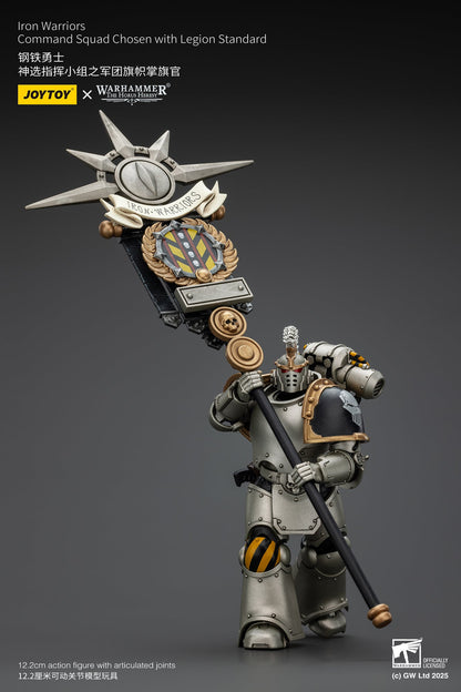 Iron Warriors Command Squad Chosen with Legion Standard - 1/18 Warhammer The Horus Heresy Action Figure By JOYTOY