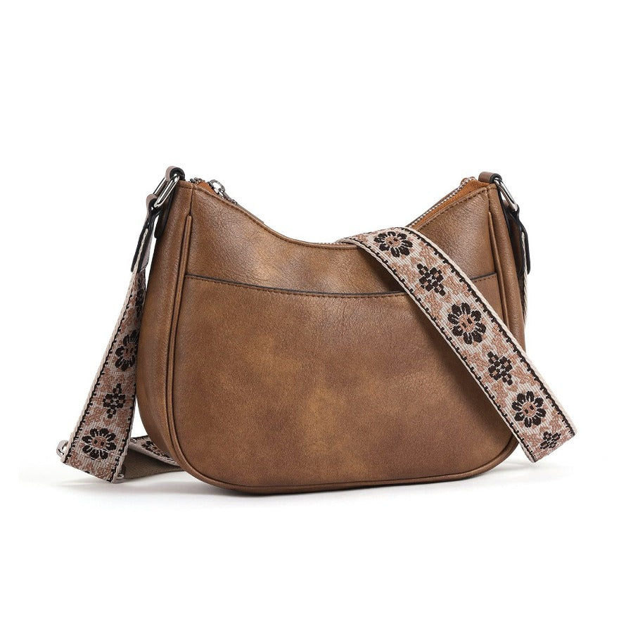 Women's Leather Bag - Single Room Adjustable
