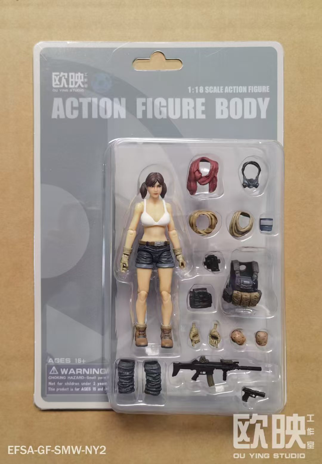 (INSTOCK)  EFSA - BLUE - General Female - 1/18 Action Figure by Planet Green Valley
