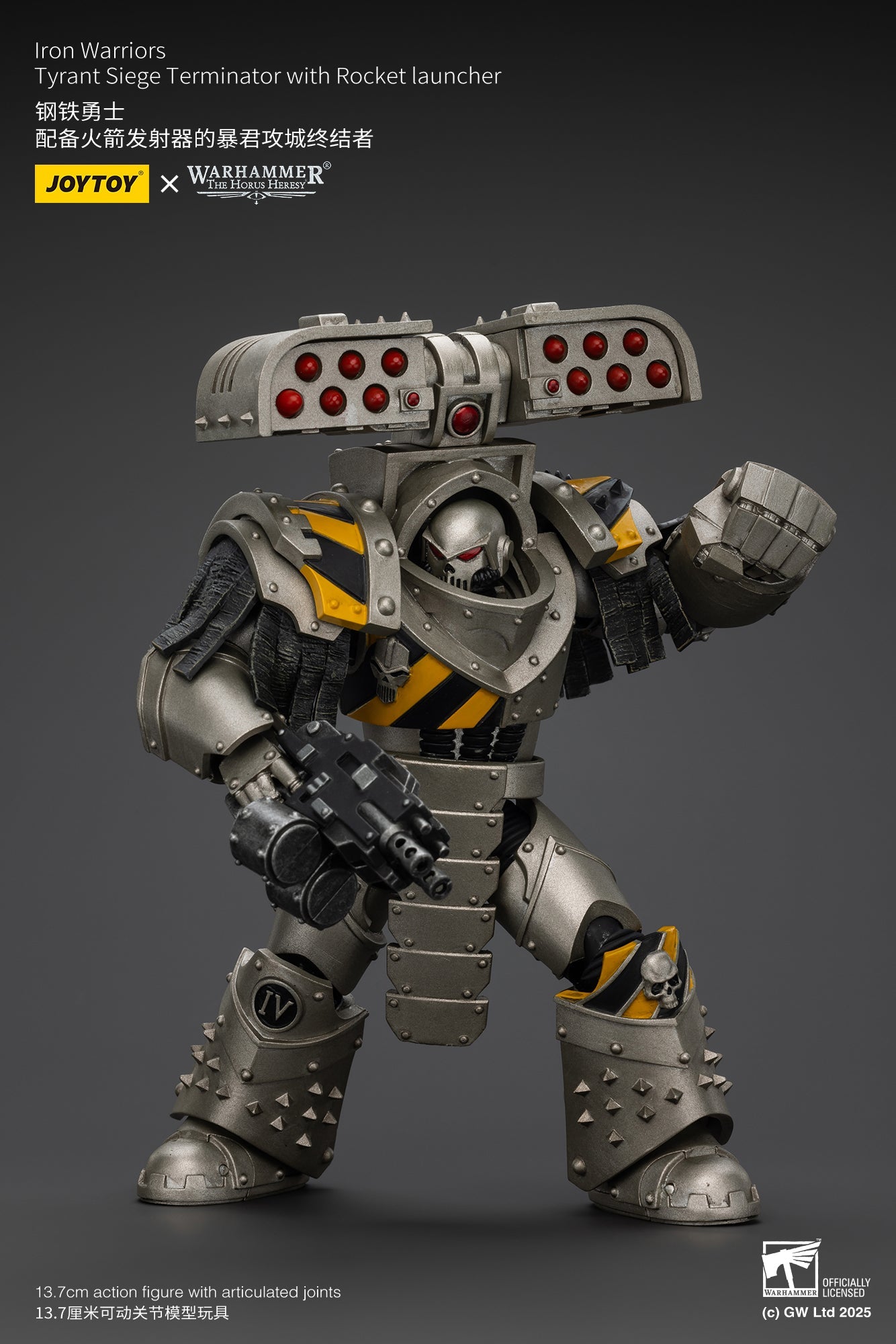 Iron Warriors Tyrant Siege Terminator - Warhammer "The Horus Heresy"1/18 Action Figure By JOYTOY