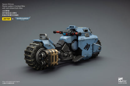 (15 MAR CUTOFF) Raider-pattern Combat Bike with twin-linked bolt rifles-Warhammer 40k 1/18 Action Figure By JOYTOY