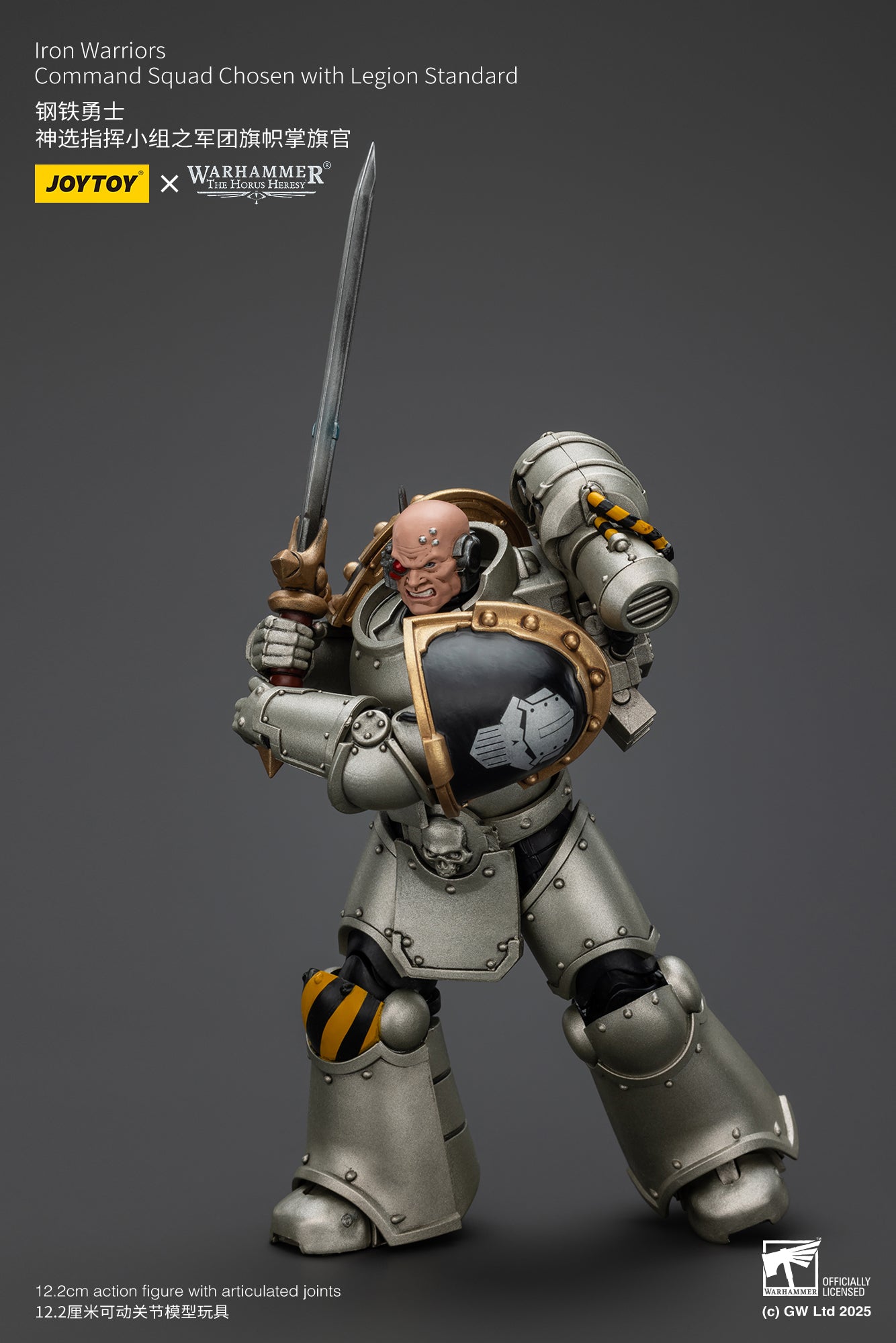 Iron Warriors Command Squad Chosen with Legion Standard - 1/18 Warhammer The Horus Heresy Action Figure By JOYTOY