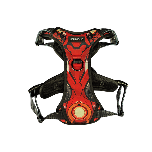 Oxford Cloth No-Pull Harness - Mech Red