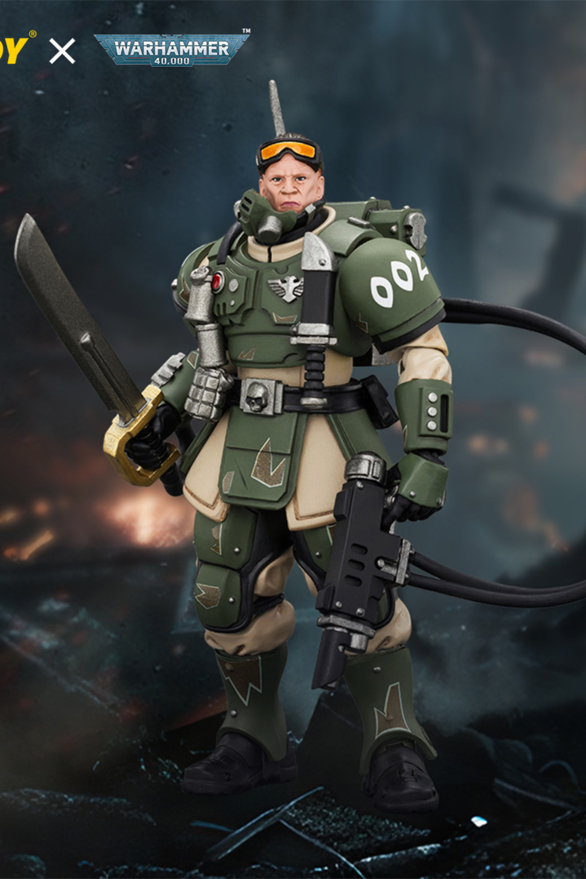 (30/8) Astra Militarum Kasrkin Squad - Warhammer 40K 1/18 Action Figure By JOYTOY