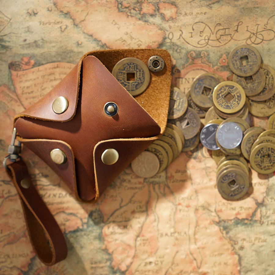 Crazy Horse Leather Small Change Bag - Pendant