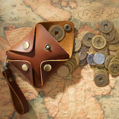 Crazy Horse Leather Small Change Bag - Pendant