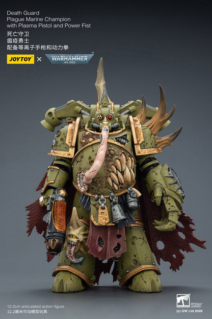 (5 MAR CUT OFF)Death Guard Plague Marine Champion / Death Guard Plague Marine - "Warhammer 40k" 1/18 Action Figure By JOYTOY