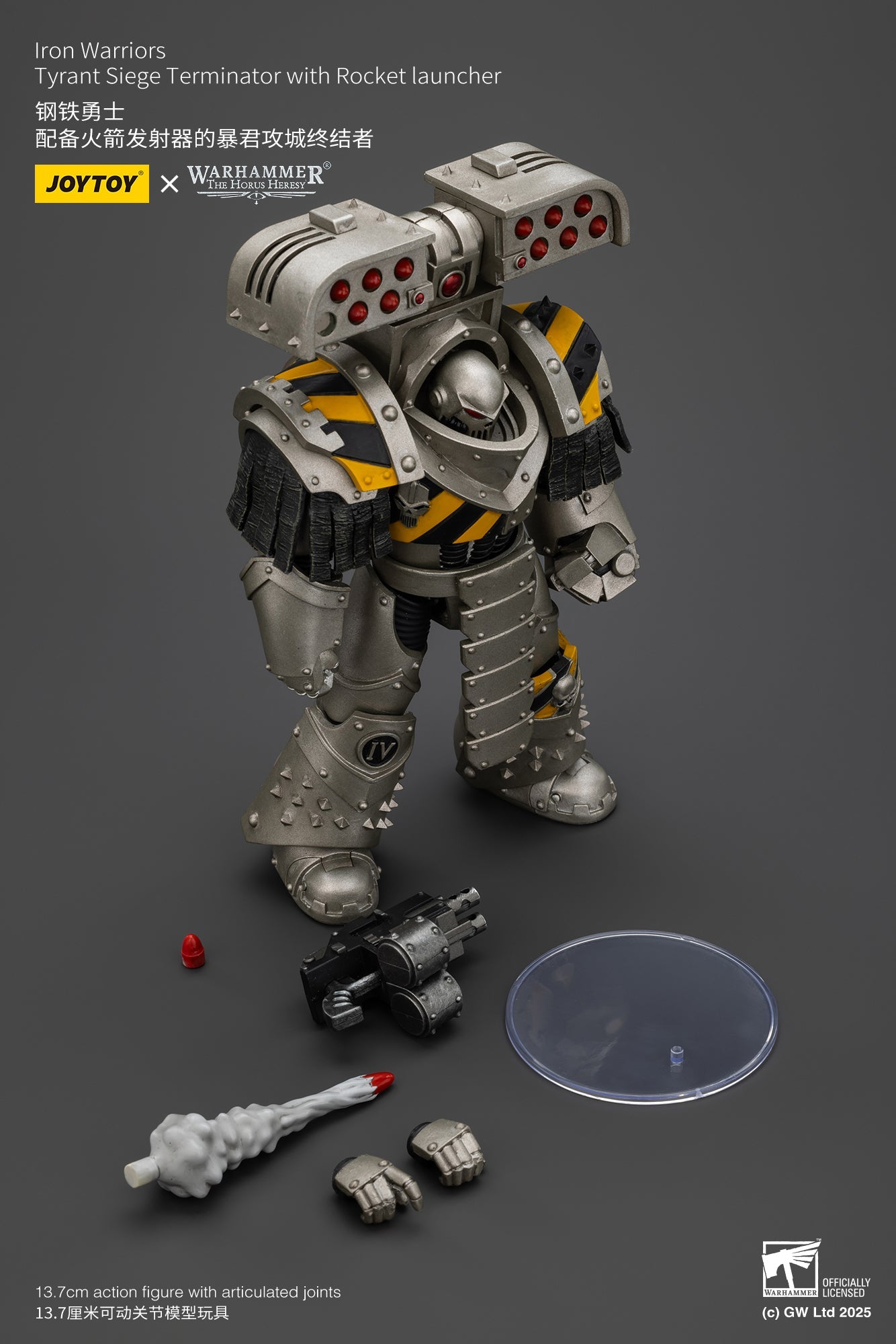 Iron Warriors Tyrant Siege Terminator - Warhammer "The Horus Heresy"1/18 Action Figure By JOYTOY
