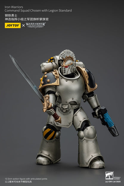 Iron Warriors Command Squad Chosen with Legion Standard - 1/18 Warhammer The Horus Heresy Action Figure By JOYTOY