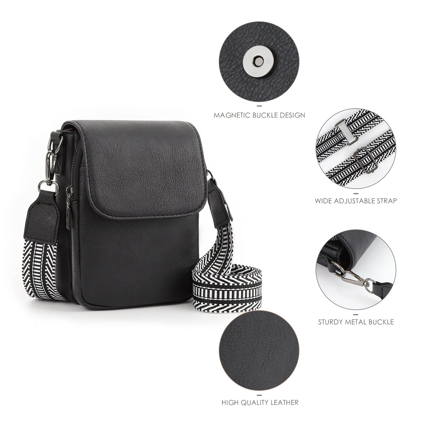 Women's Leather Bag - Shoulder Mobile Phone Bag for Women