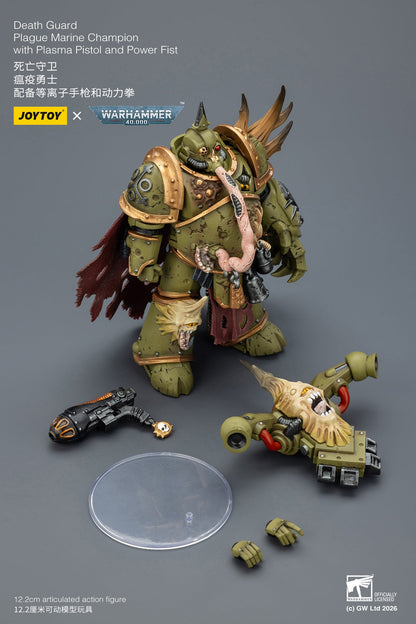 (5 MAR CUT OFF)Death Guard Plague Marine Champion / Death Guard Plague Marine - "Warhammer 40k" 1/18 Action Figure By JOYTOY