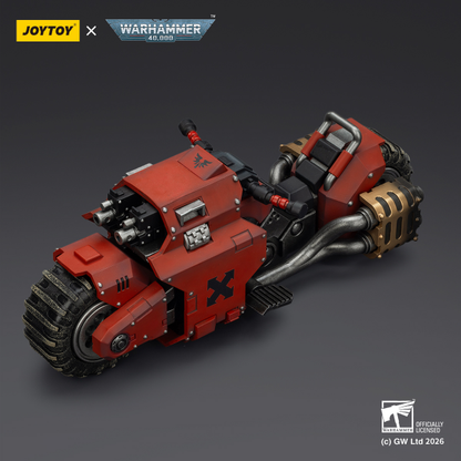 (15 MAR CUTOFF) Raider-pattern Combat Bike with twin-linked bolt rifles-Warhammer 40k 1/18 Action Figure By JOYTOY