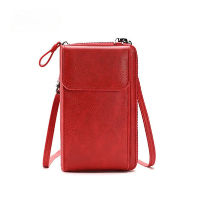 Women's Leather Bag - Multifunctional Mobile Phone Bag