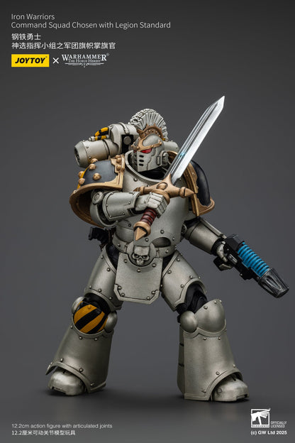 Iron Warriors Command Squad Chosen with Legion Standard - 1/18 Warhammer The Horus Heresy Action Figure By JOYTOY