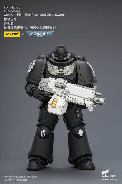 (20/5 CUTOFF) Intercessor with Bolt Rifle, Bolt Pistol and Chainsword - Warhammer 40K 1/18 Action Figure By JOYTOY
