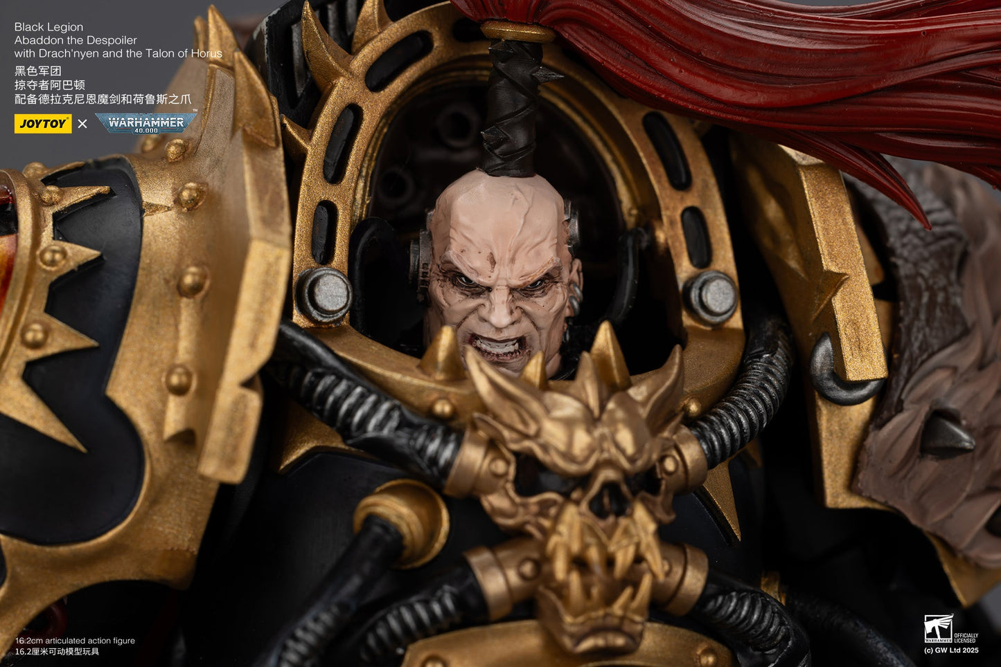 Black Legion Abaddon the Despoile with Drach'nyen and the Talon of Horus - "Warhammer 40K" 1/18 Action Figure By JOYTOY