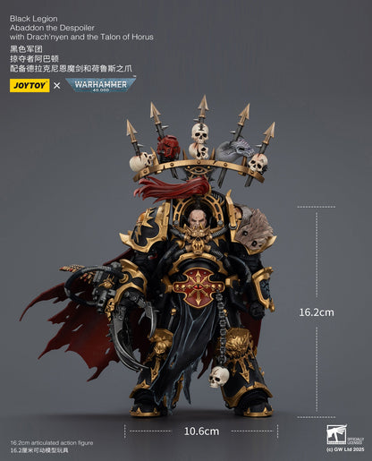 Black Legion Abaddon the Despoile with Drach'nyen and the Talon of Horus - "Warhammer 40K" 1/18 Action Figure By JOYTOY