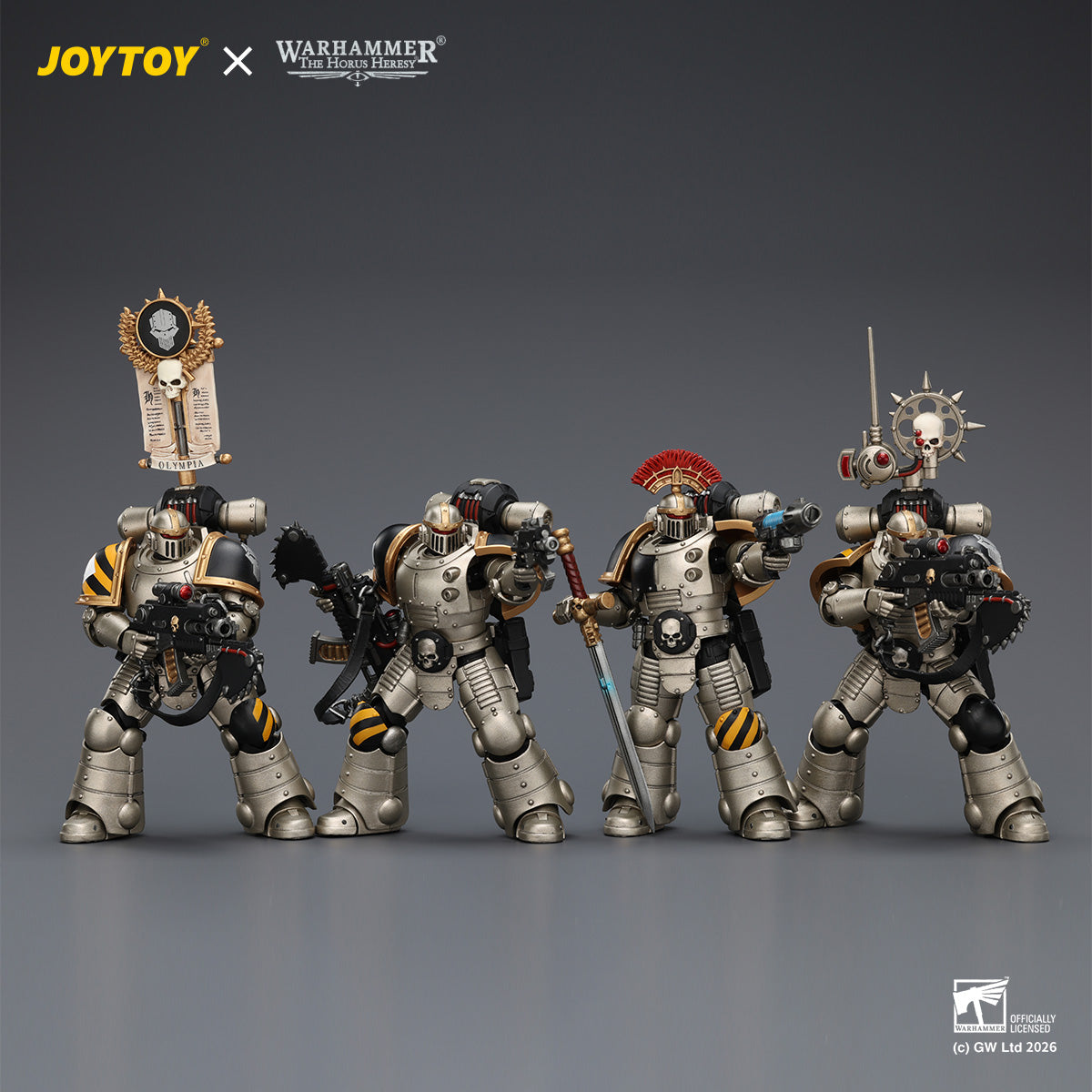 (20/6 CUTOFF) Iron Warriors Mkll Tactical Sergeant & Legionary - Primarch-Warhammer 40k 1/18 Action Figure By JOYTOY