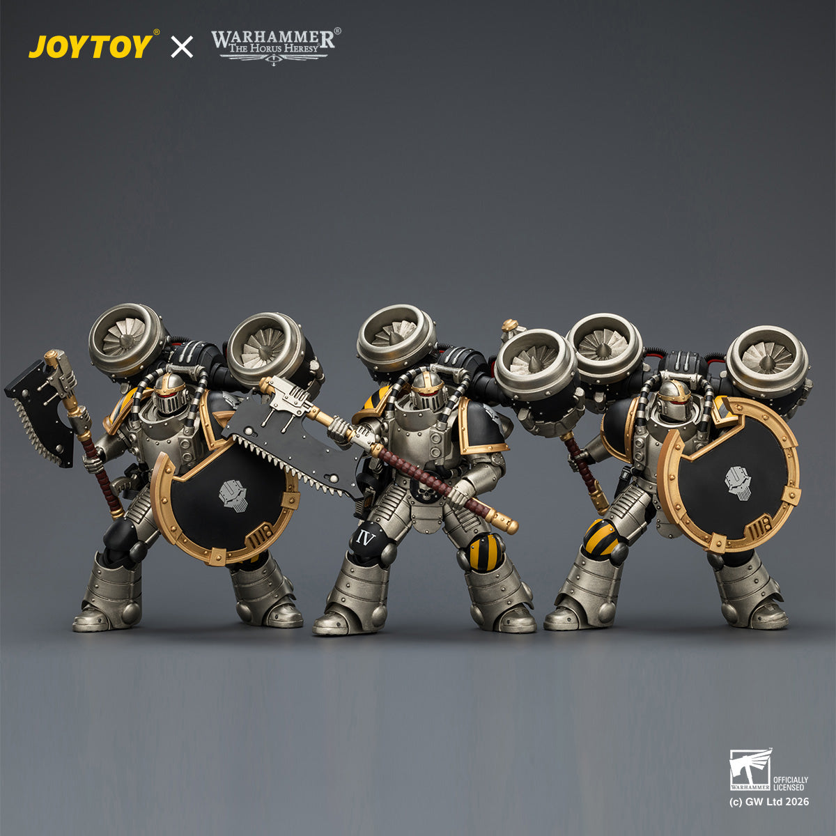 (20/6 CUTOFF)Iron Warriors MkII Assault Sergeant & Legionary - Primarch-Warhammer 40k 1/18 Action Figure By JOYTOY