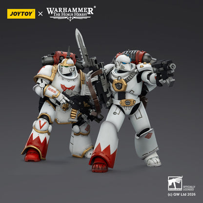 (31/1 Cutoff) White Scars Jaghatai Khan Primarch &  Tactical Legionary "The Horus Heresy" -Warhammer 40k 1/18 Action Figure By JOYTOY
