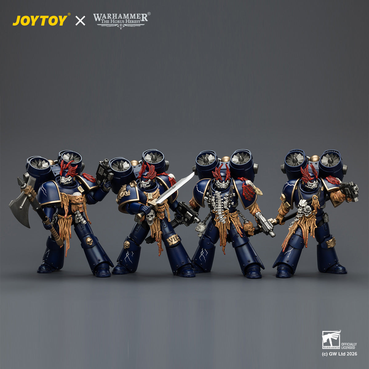 (25/8) Night Lords Night Raptors - "The Horus Heresy" Primarch-Warhammer 30k 1/18 Action Figure By JOYTOY