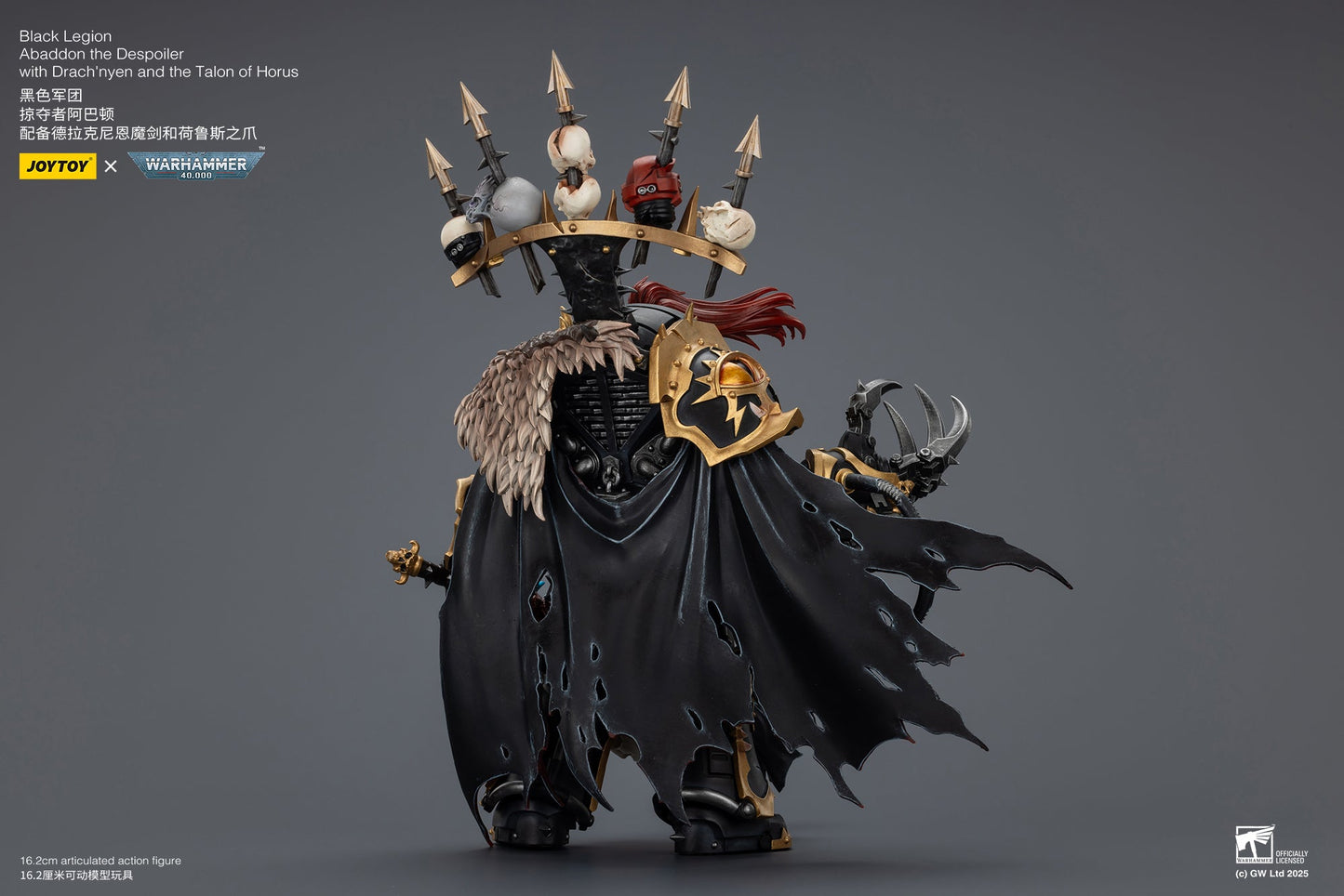 Black Legion Abaddon the Despoile with Drach'nyen and the Talon of Horus - "Warhammer 40K" 1/18 Action Figure By JOYTOY