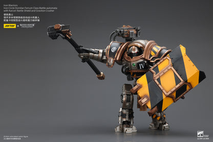Iron Warriors Iron Circle Domitar-Ferrum Class Battle-automata with Karceri Battle Shield and Graviton Crusher - Warhammer 40K 1/18 Action Figure By JOYTOY