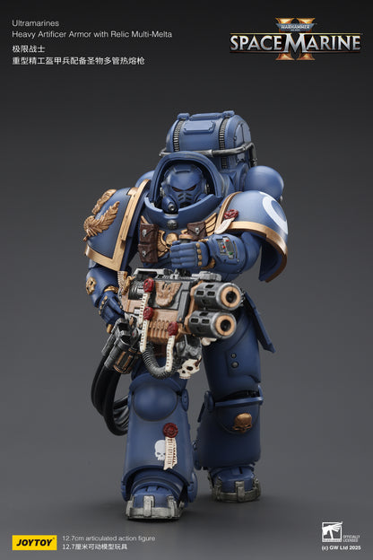 Ultramarines Heavy Artificer Armor with Relic Multi-Melta - Warhammer 40K 1/18 Action Figure By JOYTOY