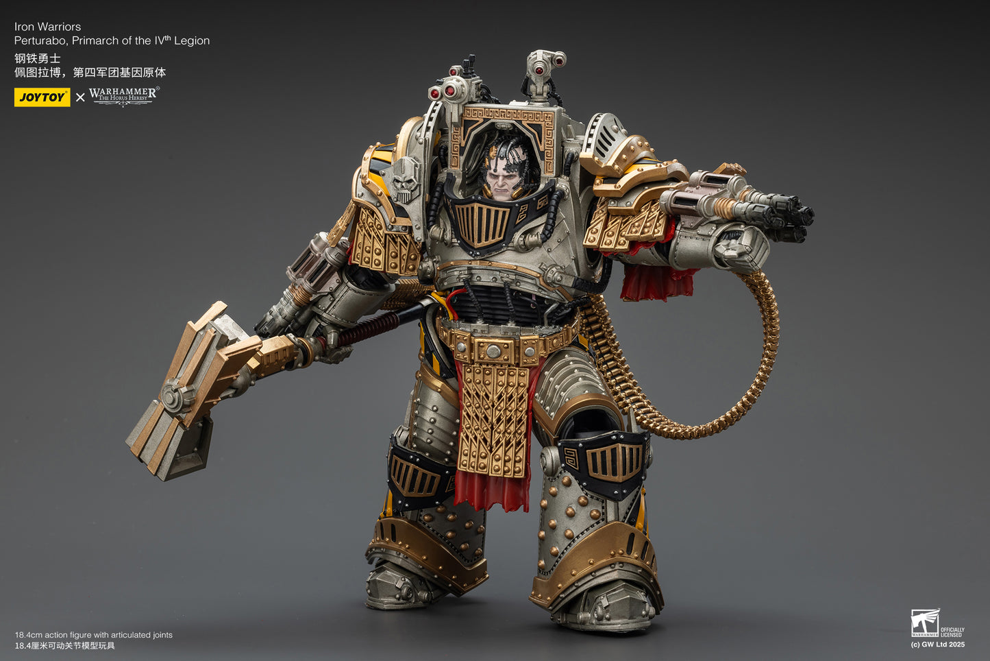 Iron Warriors Perturabo Primarch of the lVth Legion- 1/18 Warhammer The Horus Heresy By JOYTOY