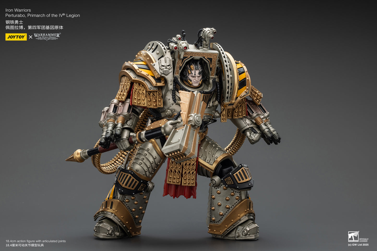 Iron Warriors Perturabo Primarch of the lVth Legion- 1/18 Warhammer The Horus Heresy By JOYTOY