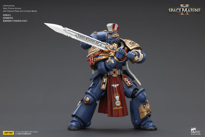 Ultramarines Relic Primus Armour with Plasma Pistol and Combat Blade - Warhammer 40K 1/18 Action Figure By JOYTOY