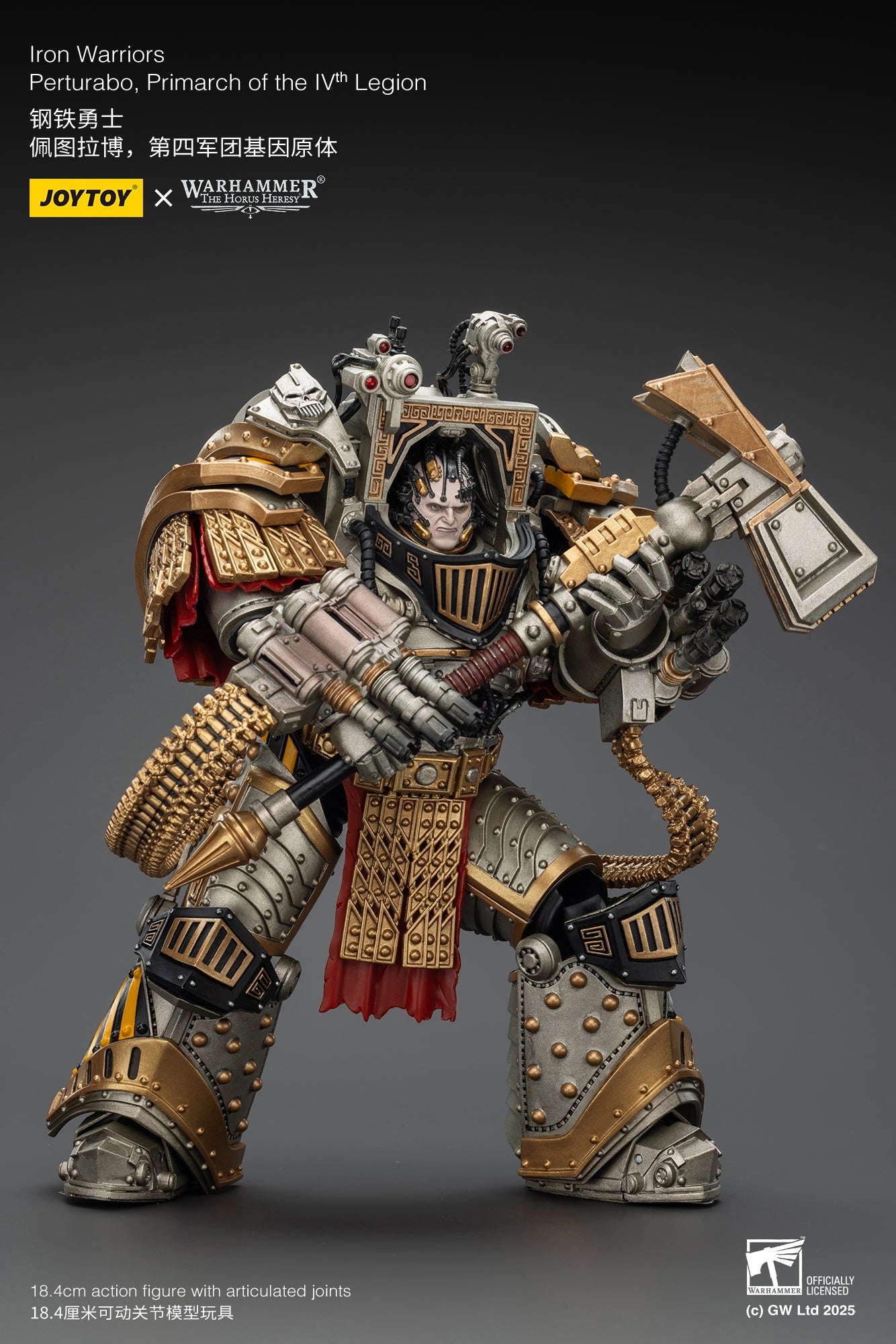 Iron Warriors Perturabo Primarch of the lVth Legion- 1/18 Warhammer The Horus Heresy By JOYTOY