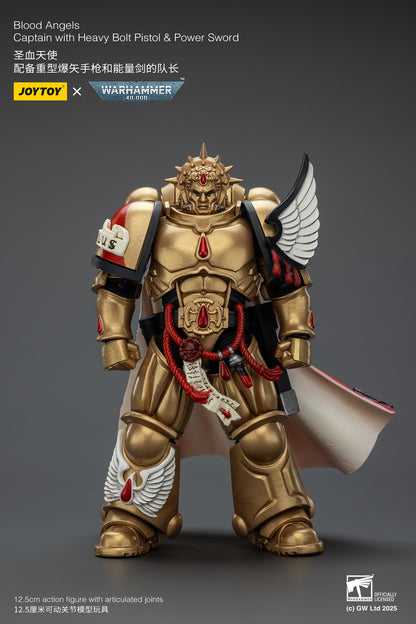 Blood Angels Captain with Heavy Bolt Pistol & Power Sword - 1/18 warhammer 40k Action Figure By JOYTOY