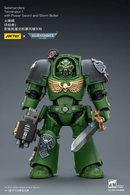 (20 FEB CUTOFF) Salamanders Terminator -Warhammer 40k 1/18 Action Figure By JOYTOY