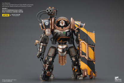 Iron Warriors Iron Circle Domitar-Ferrum Class Battle-automata with Karceri Battle Shield and Graviton Crusher - Warhammer 40K 1/18 Action Figure By JOYTOY