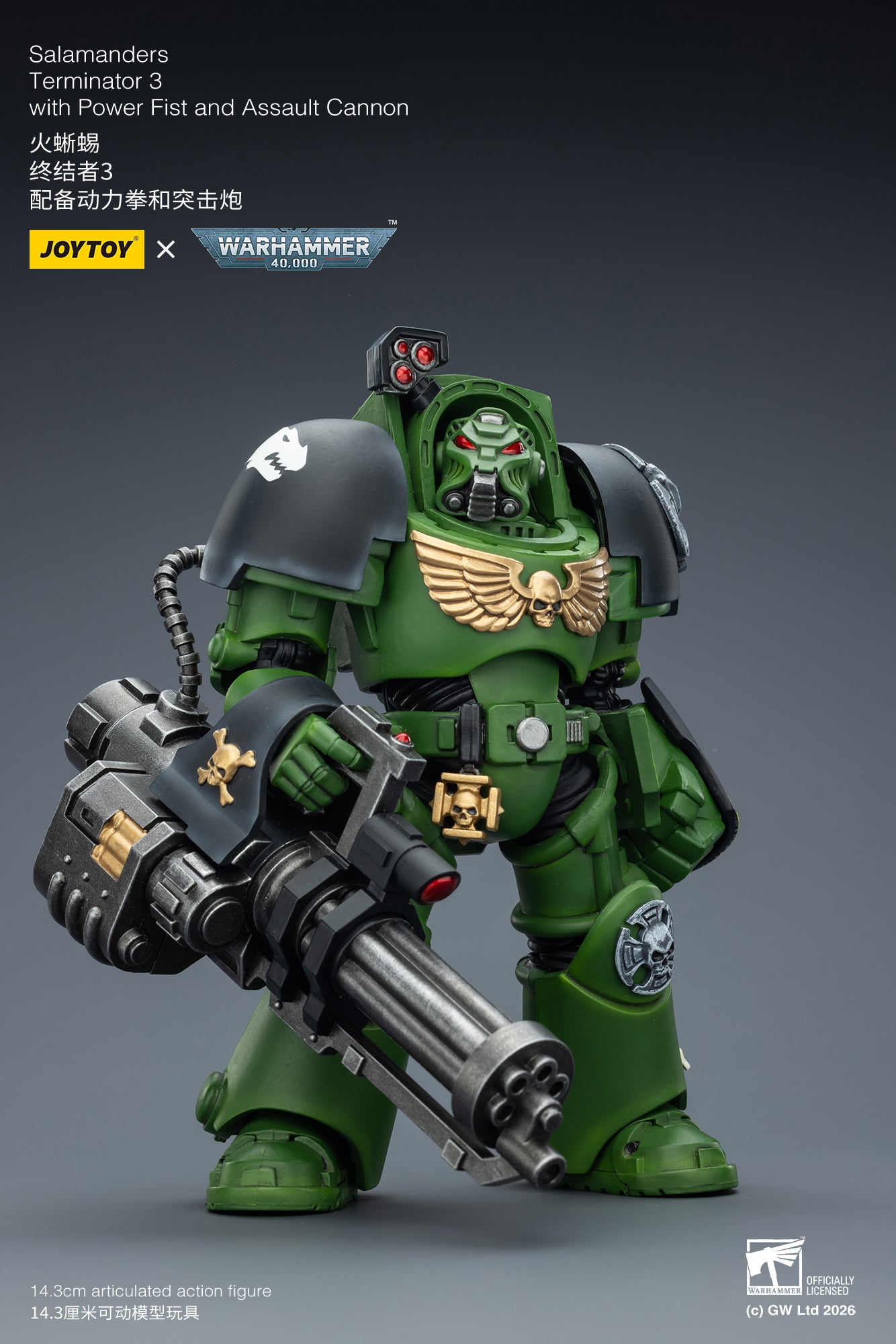 (20 FEB CUTOFF) Salamanders Terminator -Warhammer 40k 1/18 Action Figure By JOYTOY