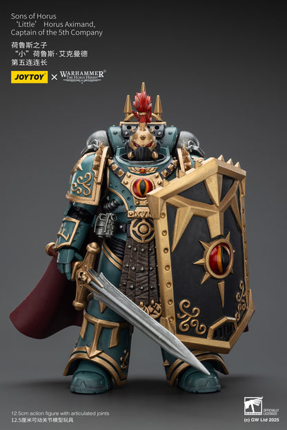 Sons of Horus Little Horus Aximand Captain of the 5th Company - 1/18 Warhammer "The Horus Heresy" Action Figure By JOYTOY