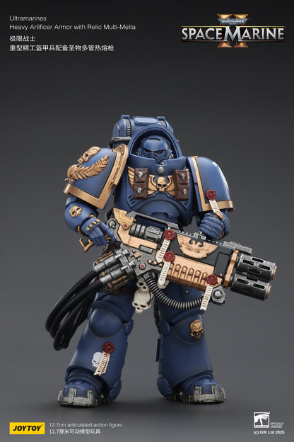 Ultramarines Heavy Artificer Armor with Relic Multi-Melta - Warhammer 40K 1/18 Action Figure By JOYTOY