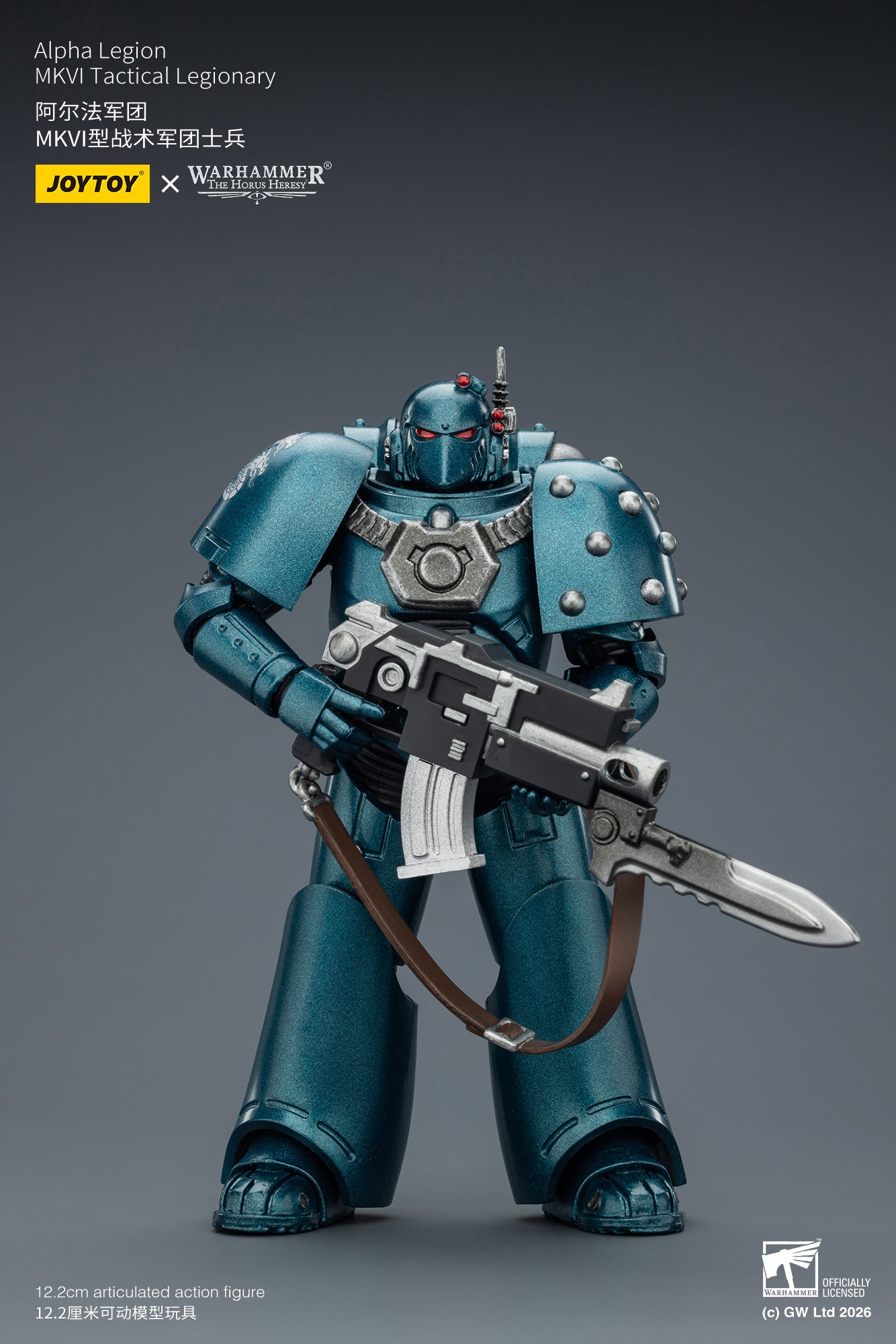 (6/2 Cutoff) MKVI Tactical Legionary-Warhammer "The Horus Heresy" -Warhammer 40k 1/18 Action Figure By JOYTOY