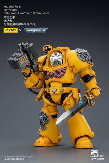 (20 FEB CUTOFF) Imperial Fists Terminator-Warhammer 40k 1/18 Action Figure By JOYTOY