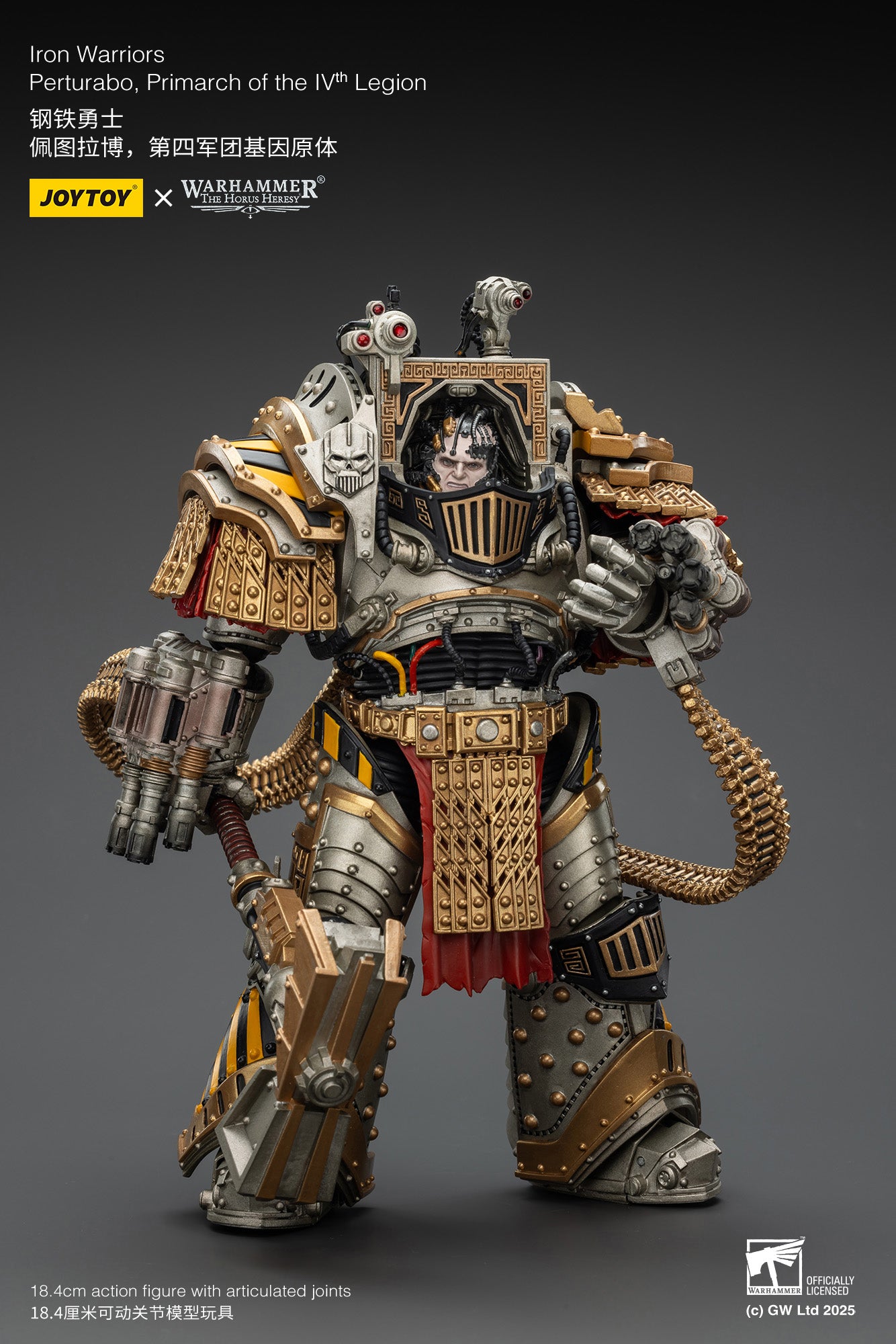 Iron Warriors Perturabo Primarch of the lVth Legion- 1/18 Warhammer The Horus Heresy By JOYTOY