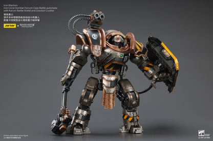 Iron Warriors Iron Circle Domitar-Ferrum Class Battle-automata with Karceri Battle Shield and Graviton Crusher - Warhammer 40K 1/18 Action Figure By JOYTOY