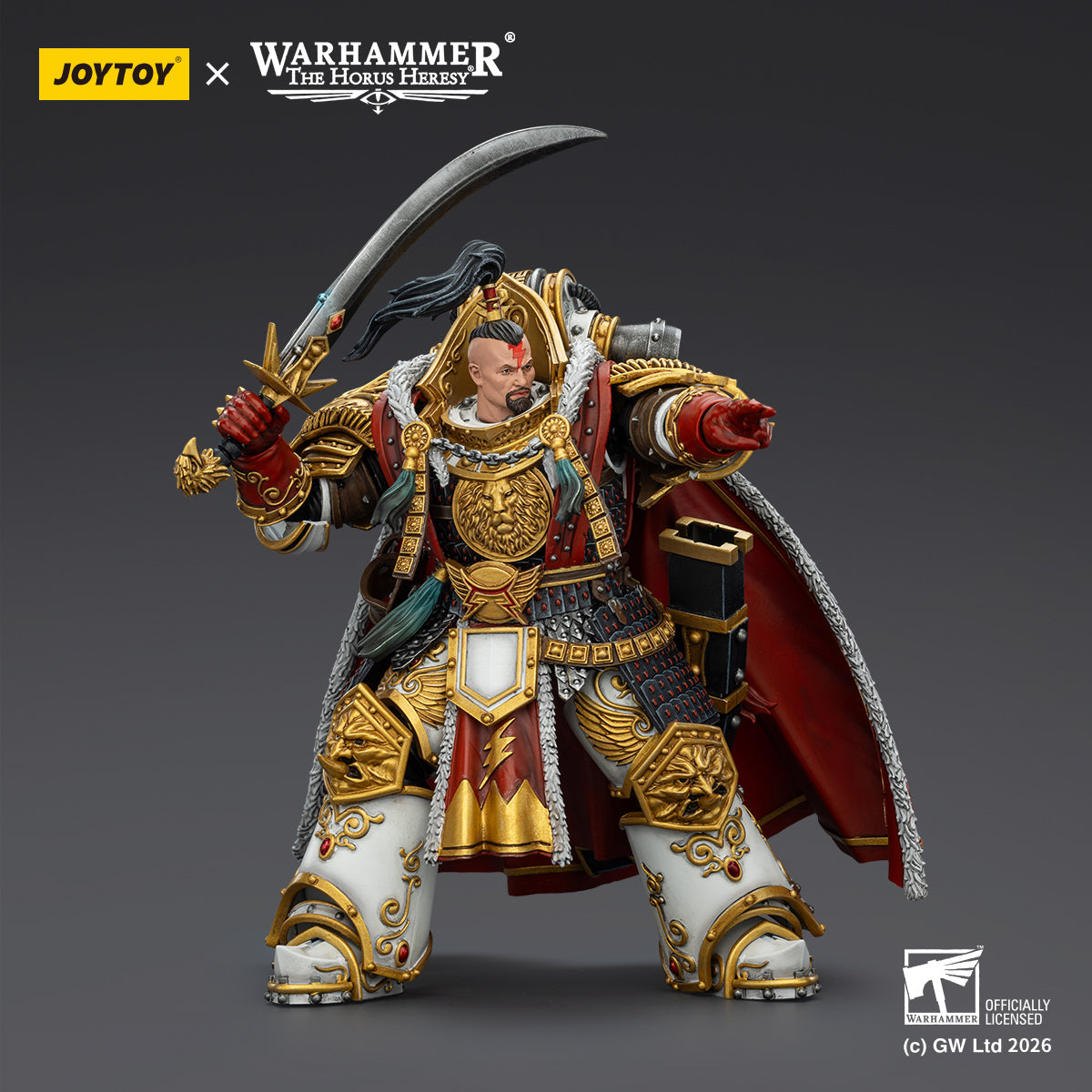 (31/1 Cutoff) White Scars Jaghatai Khan Primarch &  Tactical Legionary "The Horus Heresy" -Warhammer 40k 1/18 Action Figure By JOYTOY